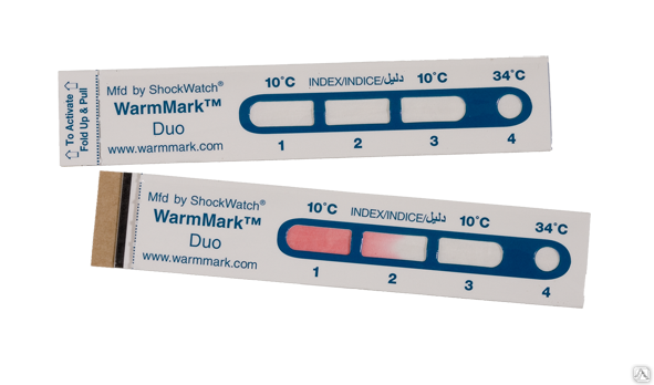 Термоиндикаторы "WARMMARK / ВОММАРК". Термоиндикатор одноразовый для контроля холодовой цепи. Термоиндикаторы для холодовой цепи. Термоиндикатор плавкий 1,5 мм2 l=200 мм.