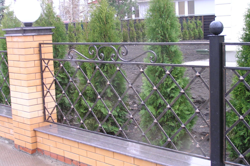 Забор кованый в классическом стиле