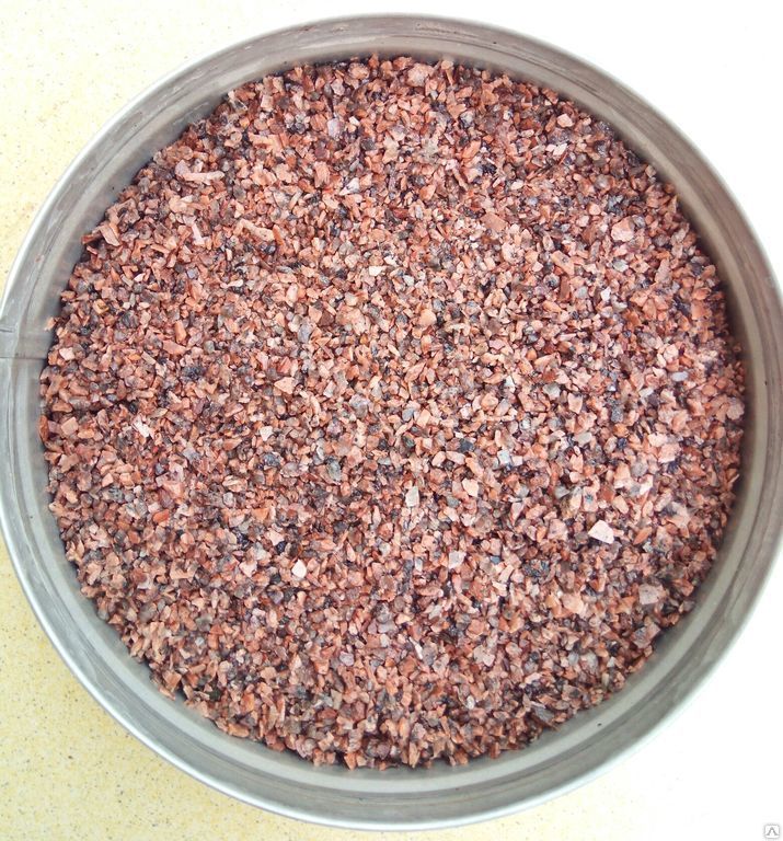 Декоративная гранитная крошка 0,16-3 мм, розовая