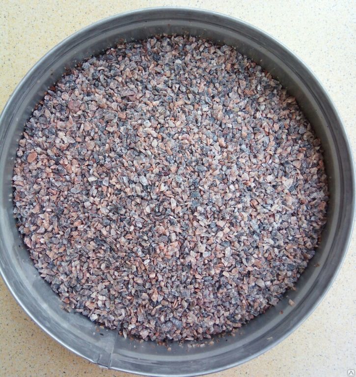 Гранитная крошка 5-8 мм, серо-розовая