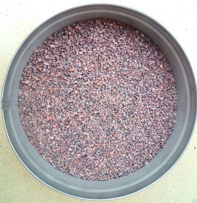 Гранитная крошка 2-5 мм, серо-розовая