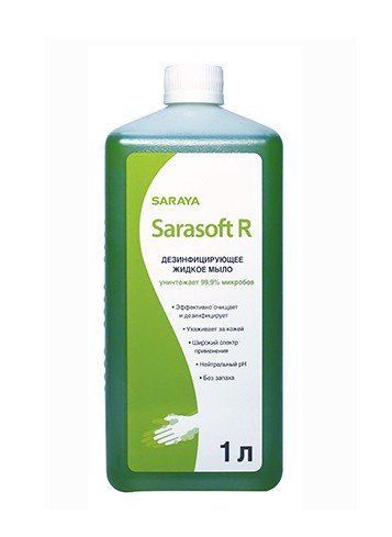 Антибактериальное жидкое мыло для рук Sarasoft R, канистра 1 л