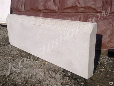 Бордюр "Греция" (камень бортовой) бетонный тротуарный 500х200х40мм 2