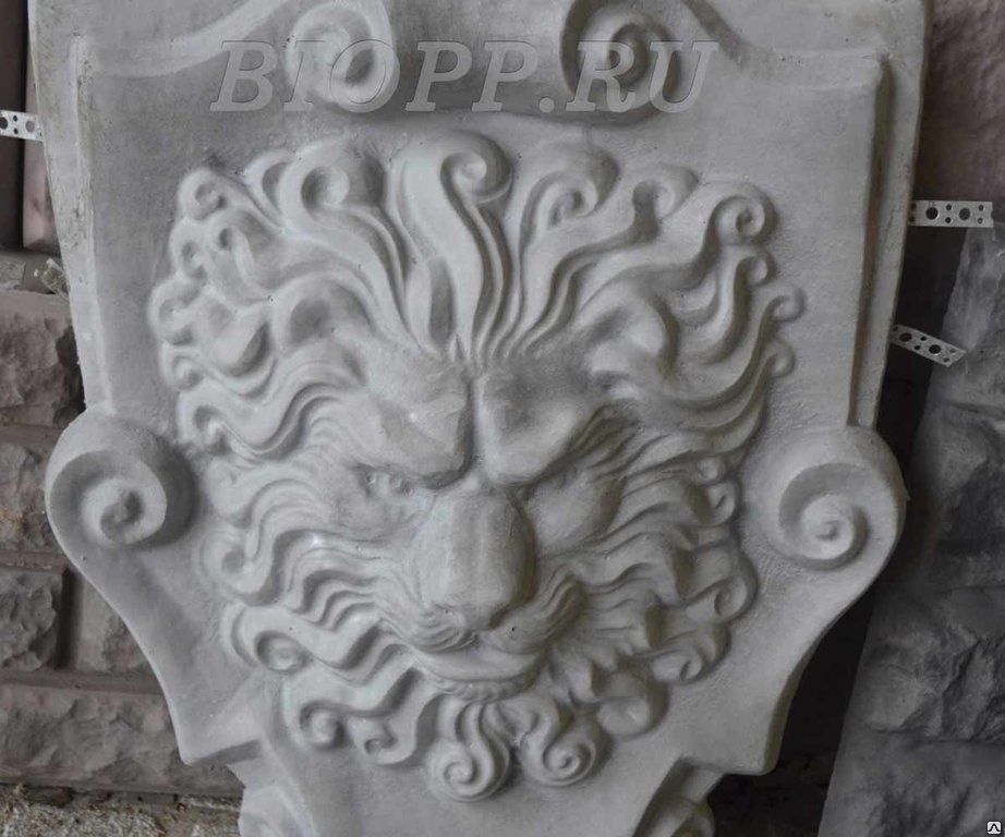 Малая садовая скульптура - Барельеф Льва