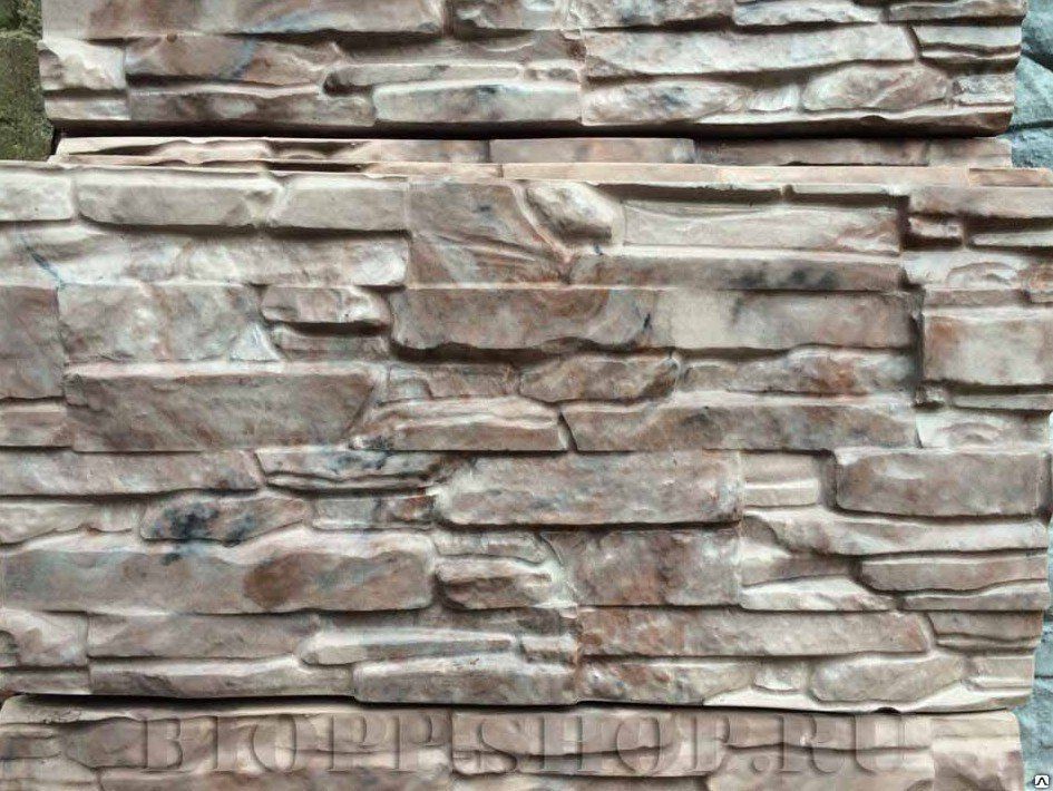 Фасадная плитка «Скалистая гора» мрамор из бетона