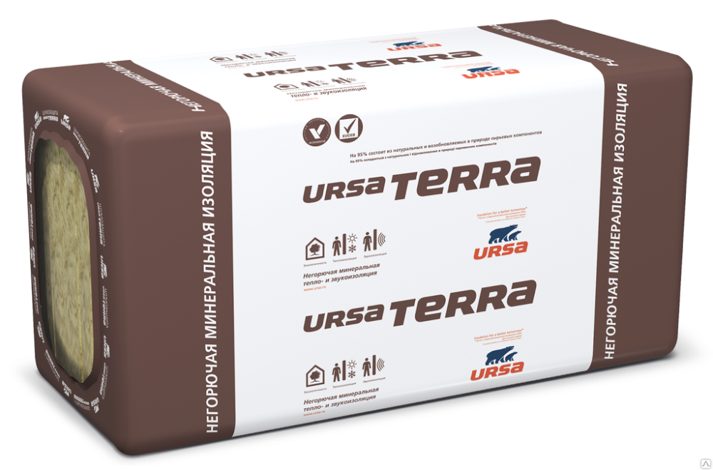 Утеплитель URSA TERRA 34PN PRO 1000х61 (10шт/6.1м2)