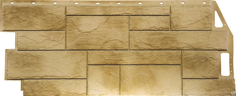Панели фасадные FineBer серии «Камень крупный» Песочный
