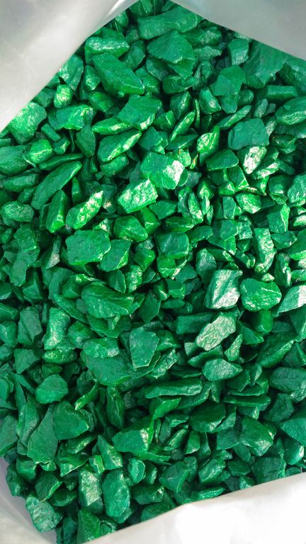 Щебень цветной Темно-зеленый, мешок 10 кг