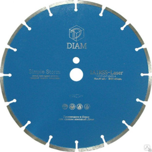Алмазный круг Diam 1A1RSS Simple Storm с сегментами 7 мм, 125 x 2,2 мм 