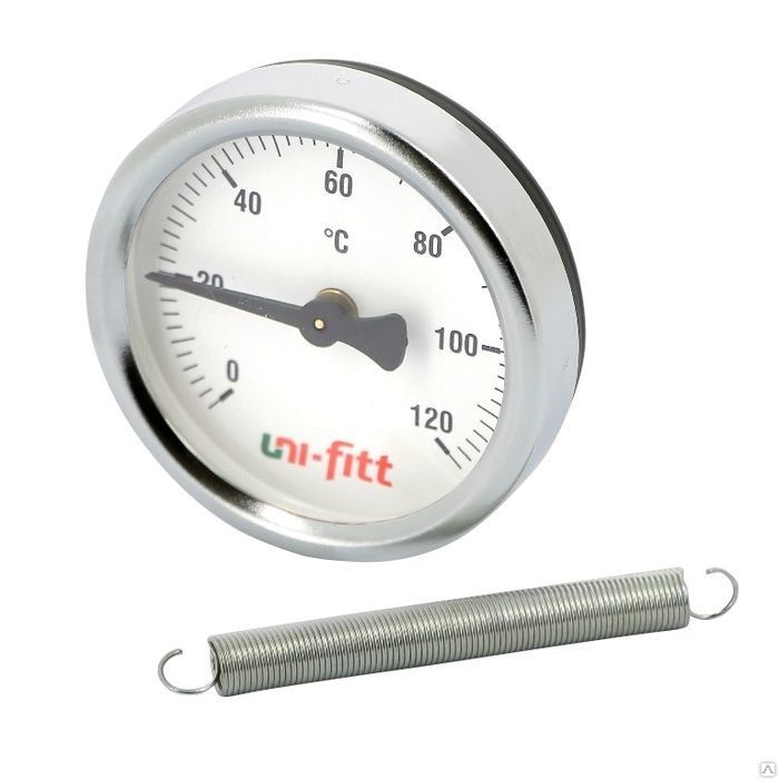Термометр накладной с пружиной (0-120*С) Д63 (Y-63А-120)