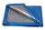Тент тарпаулин 8 x 12 м, с люверсами (180 гр/м2, синий/серебро) #1