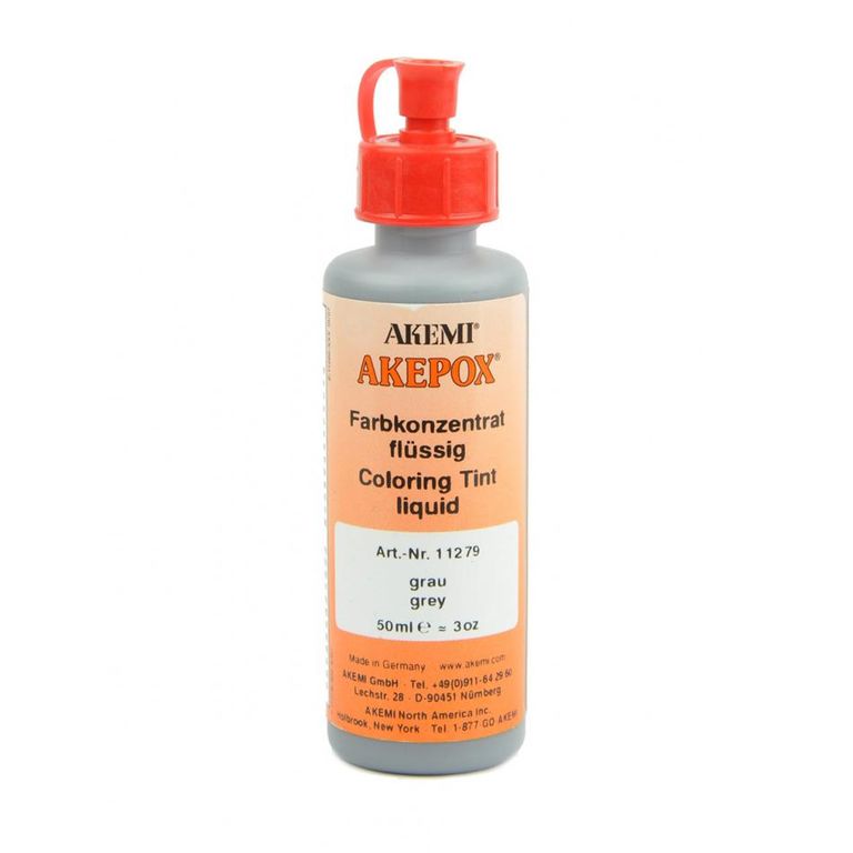 Жидкий краситель-концентрат для эпоксидных клеев AKEPOX AKEMI, серый 50 мл.