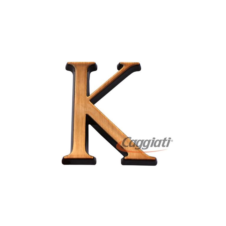 Фигура бронзовая буква "К", кириллический алфавит (высота 3 см) CAGGIATI