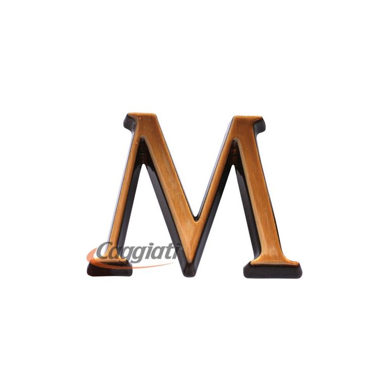 Фигура бронзовая буква "М", кириллический алфавит (высота 3 см) CAGGIATI