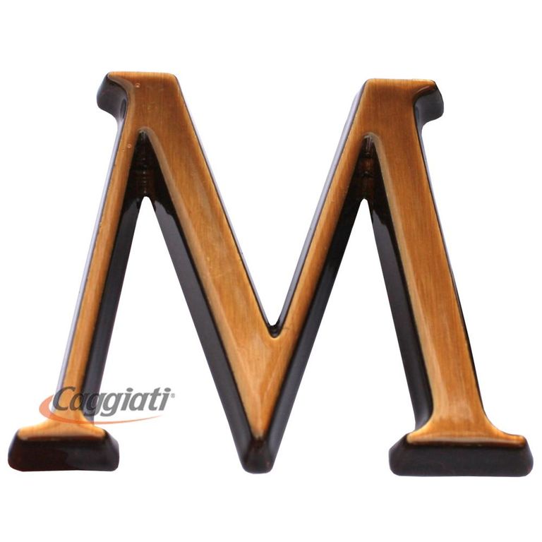 Фигурка бронзовая буква "М", кириллический алфавит (высота 5 см)