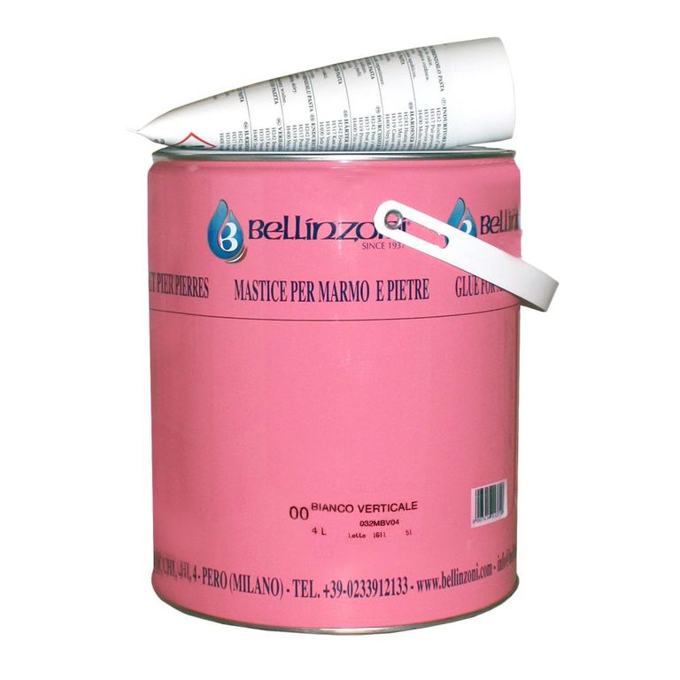 Жидкий полиэфирный клей-мастика MASTICE 2000 BELLINZONI для камня, бесцветный (00) 4,00 л.
