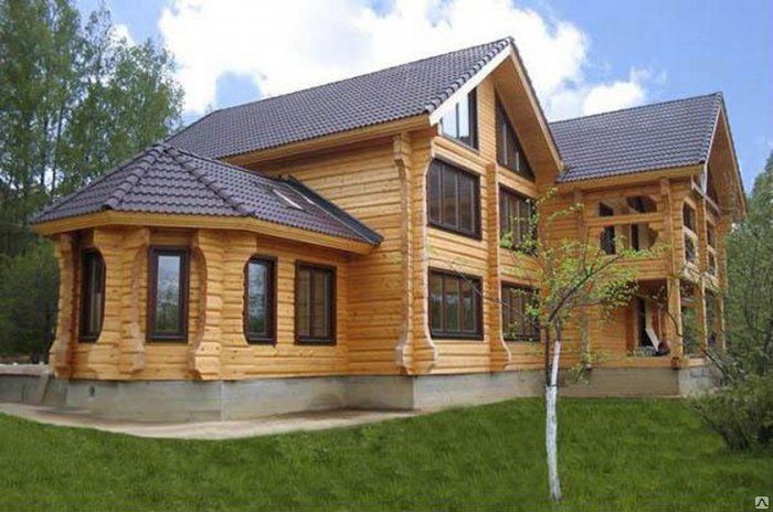 Строительство дома из бревен лиственницы