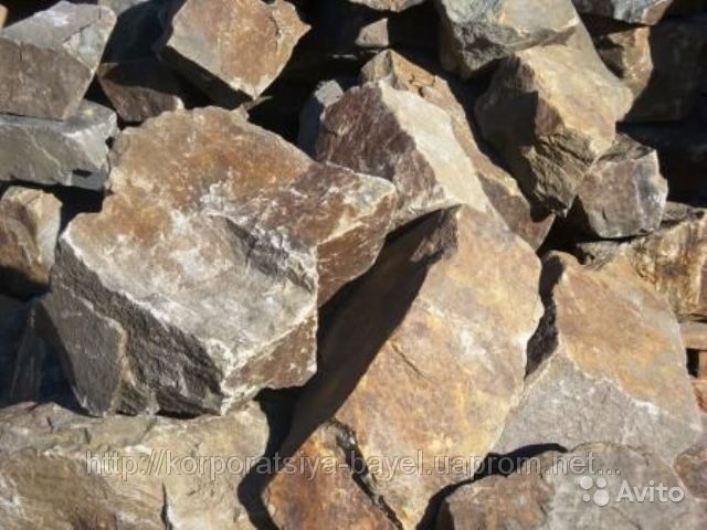 Камень бутовый 100-500 мм (серый дацит)