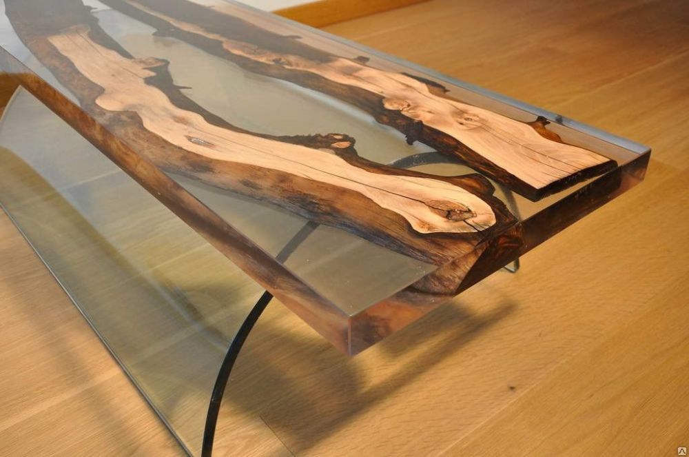 Смола прозрачная для заливки столов Crystal 3 D, (комплект 1,5 кг)