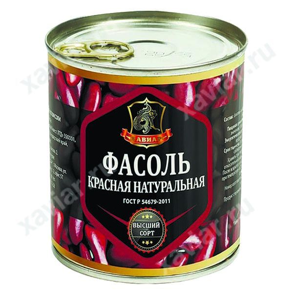Фасоль красная натуральная "ХАВИАР", 420 гр.