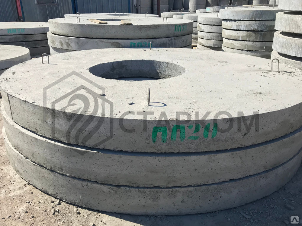Крышка колодцев бетонная 1 ПП 20-2 купить в Санкт-Петербурге выгодно