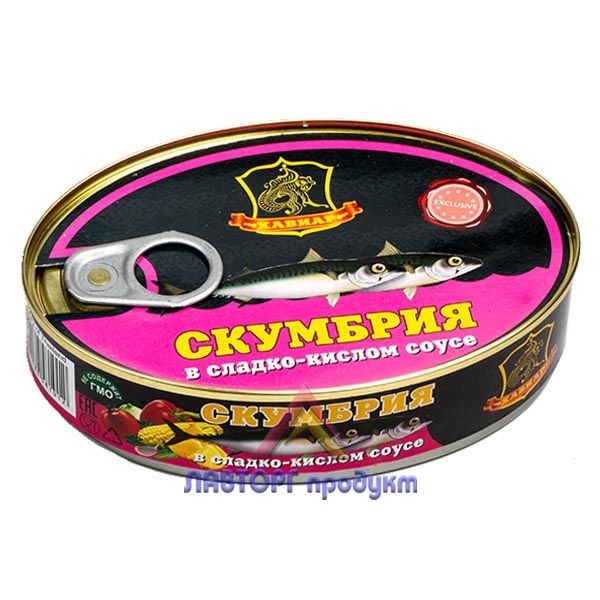 Скумбрия в сладко-кислом соусе "ХАВИАР", 210 гр.