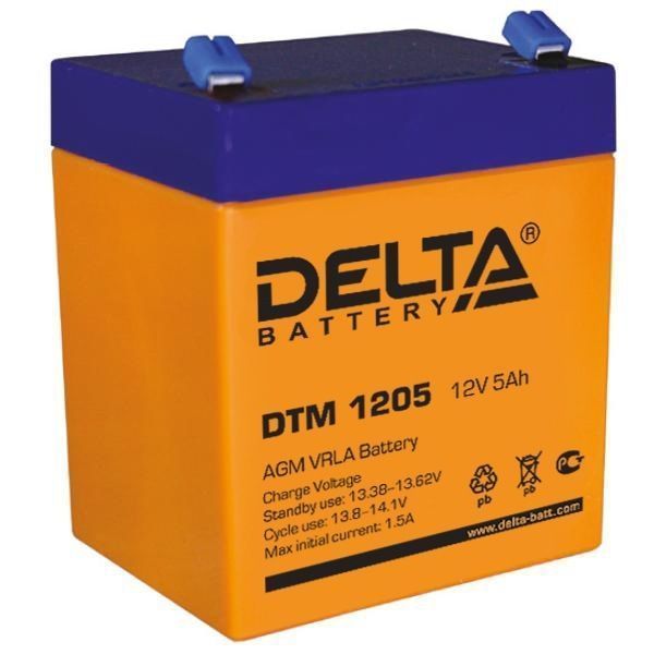 Аккумулятор DTM 12В/5 А/ч Delta