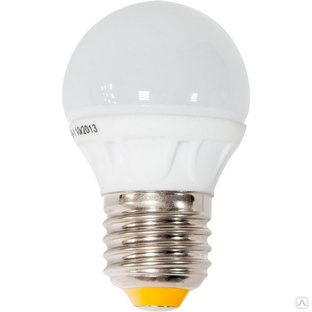 Лампа светодиодная LED 5вт Е27 белый шар (LB-38) Feron 