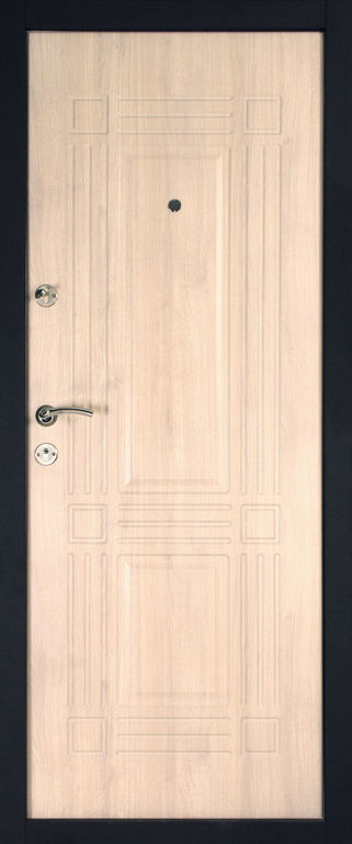 Металлическая дверь "ДВЕРНОЙ КОНТИНЕНТ" модель ЛАЙН (беленый дуб)