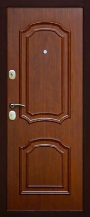 Металлическая дверь "ДВЕРНОЙ КОНТИНЕНТ" модель ИНТЕРИО (темный орех)