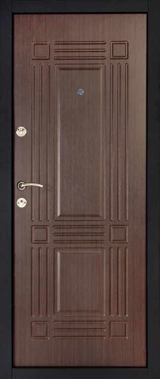 Металлическая дверь "ДВЕРНОЙ КОНТИНЕНТ" модель ЛАЙН (венге)