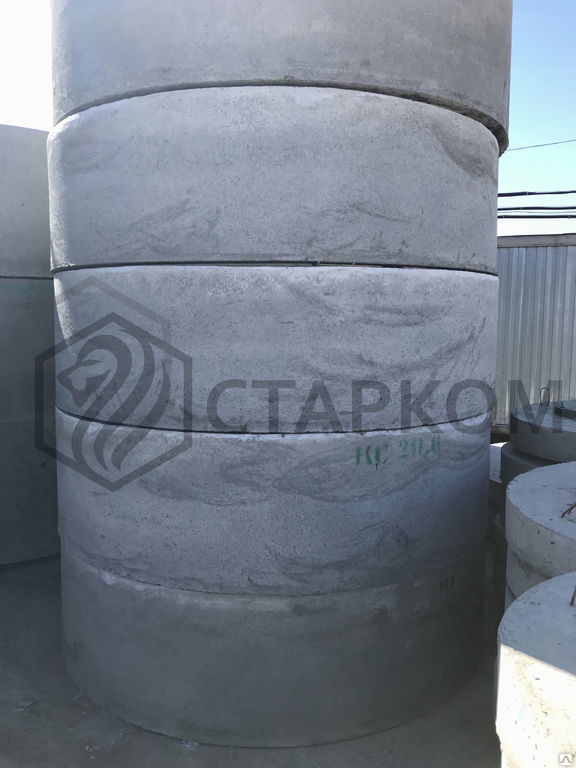 Кольцо бетонное колодезное стеновое КС 20-6 / КС 20-6 паз