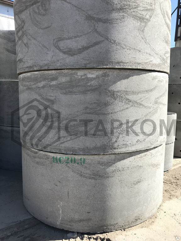 Кольцо бетонное колодезное стеновое КС 20-9 / КС 20-9 паз