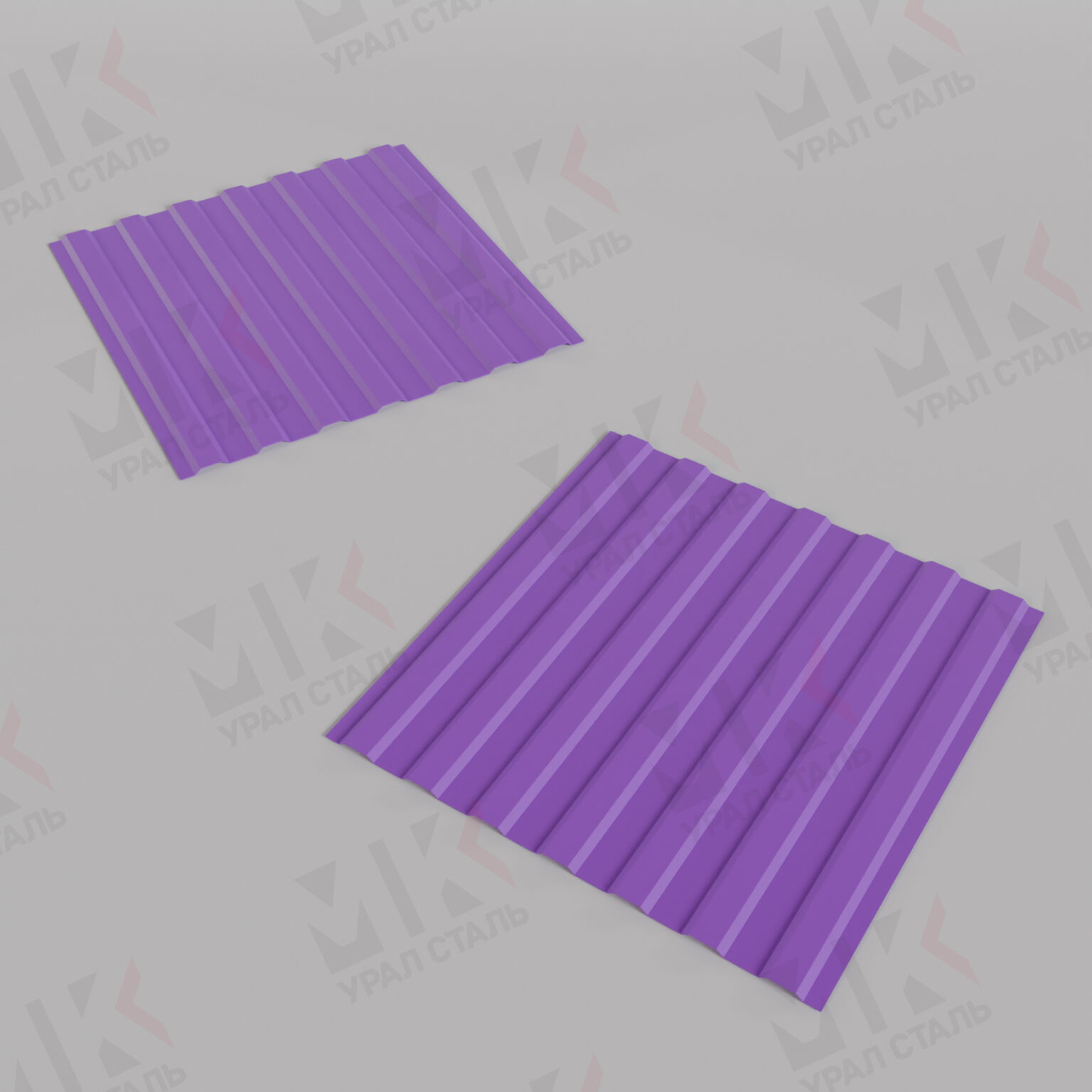 Профилированный лист для забора НС-35х1000-В Violet Темно-фиолетовый 0,5 мм